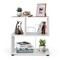 Costway 2-Tier Bookshelf S Shaped Bookcase Storage Rack Display Shelf w/Thick Foot Mats